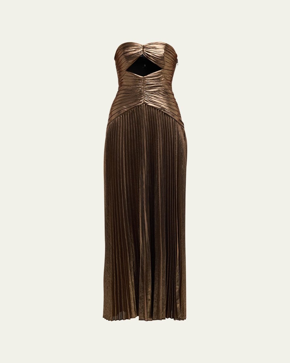 Mallory Strapless Metallic Maxi Dress